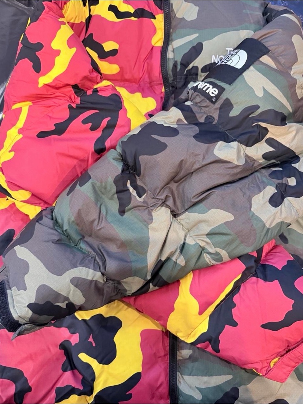 The North Face x Supreme Navy Jacket with Red and Yellow Accents - Picture 7 of 8